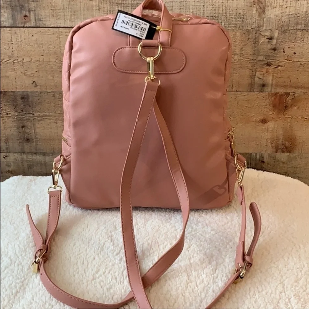 Bebe Quilted Blush Backpack - Picture 2 of 5
